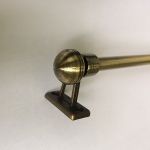 1шт Карниз кафе Пшар раздвижной от 40-110см металл D10, бронза