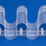 (м ✂) Шторная пришивная лента 100мм прозрачная, Волна