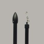 1м Водитель палка для шторы Пуля металлический на заказ, черный 