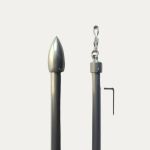 1м Водитель палка для шторы Конус-Пуля металлический, на заказ 