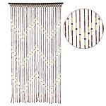 1шт Штора декоративная на карнизе Зигзаг 90х177см, бамбук     