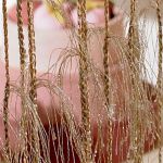 Нитяные шторы с люрекс ПЕРЬЯ 