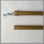 1м Палка для шторы Цилиндр металлическая на заказ, латунь мат